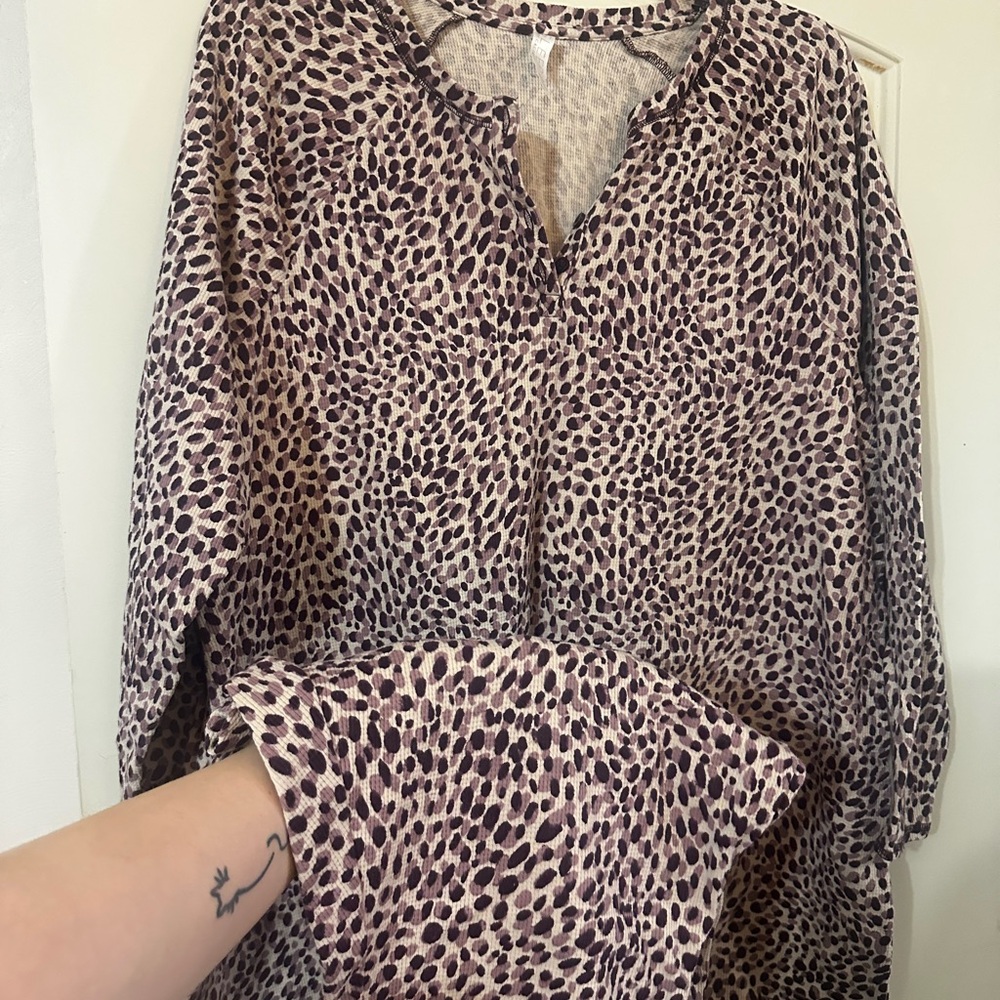 Lane Bryant Purple pattern pajamas (top and bottoms)